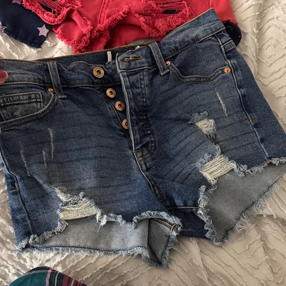 2pk Distressed Denim Shorts